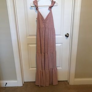 Pink feminine Maxi Dress by Miley And Joey